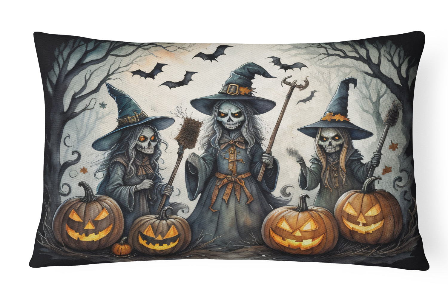 Buy this Witches Spooky Halloween Fabric Decorative Pillow