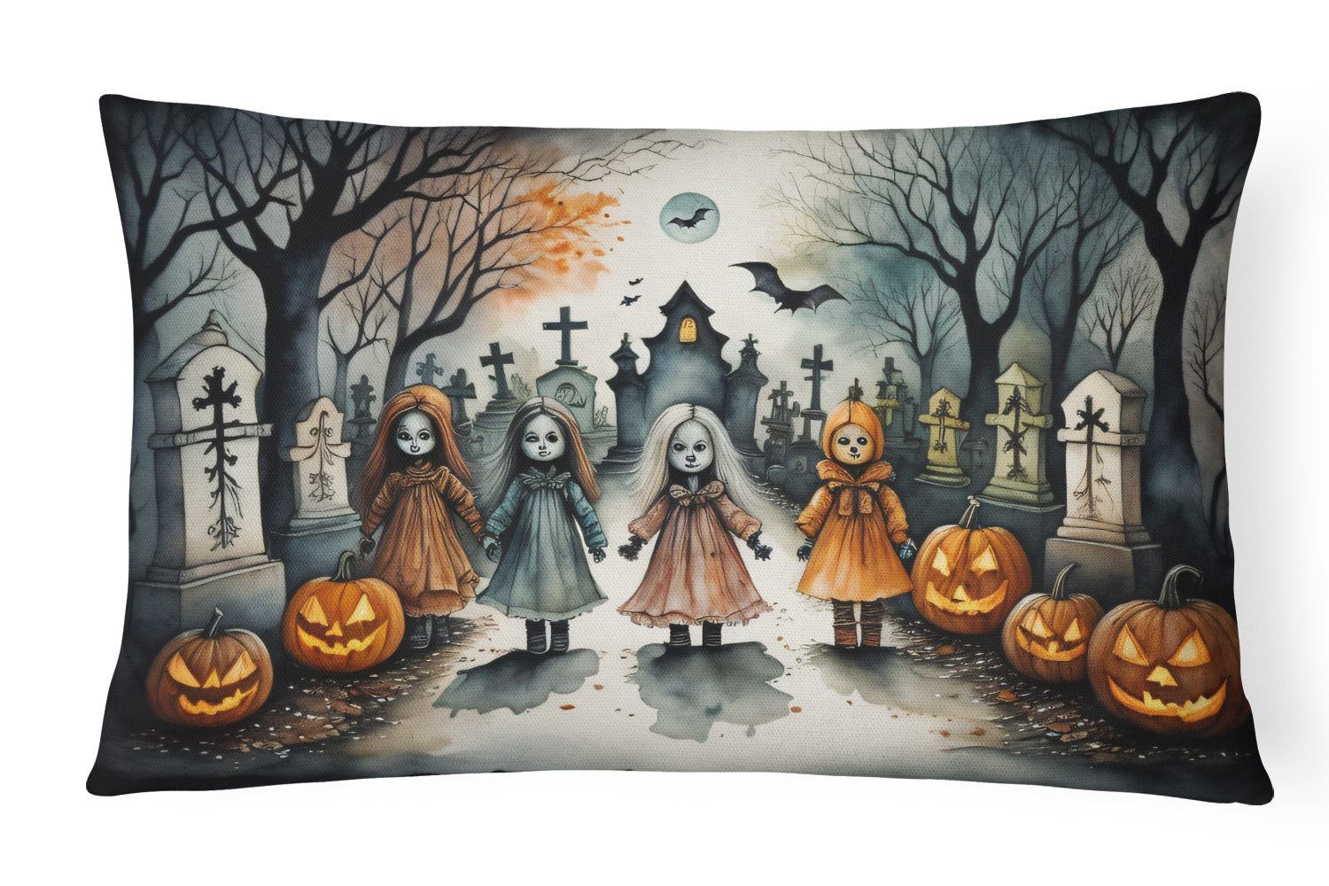 Buy this Creepy Dolls Spooky Halloween Fabric Decorative Pillow