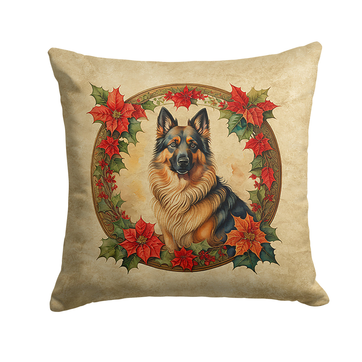 Buy this Belgian Tervuren Christmas Flowers Throw Pillow