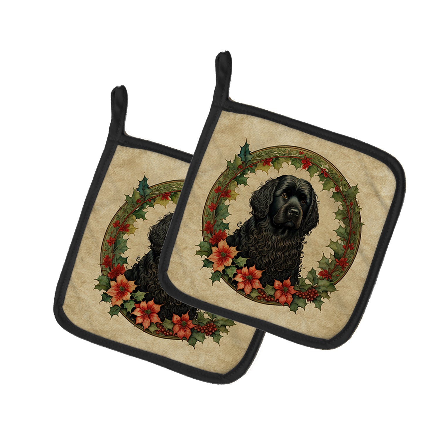 Buy this Puli Christmas Flowers Pair of Pot Holders