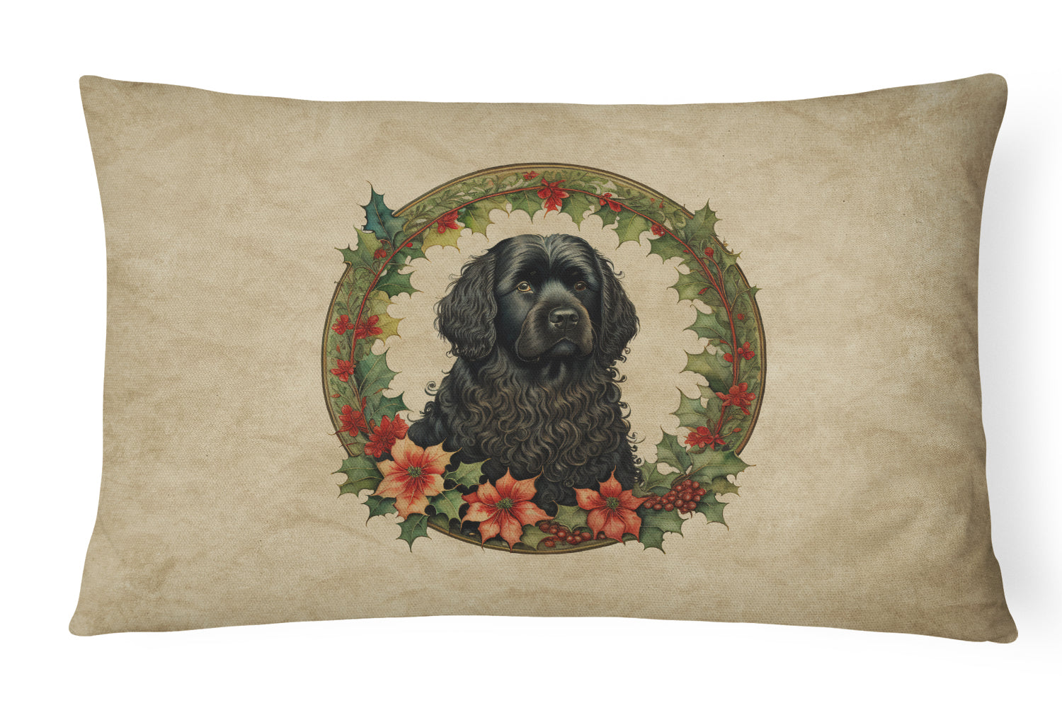 Buy this Puli Christmas Flowers Throw Pillow