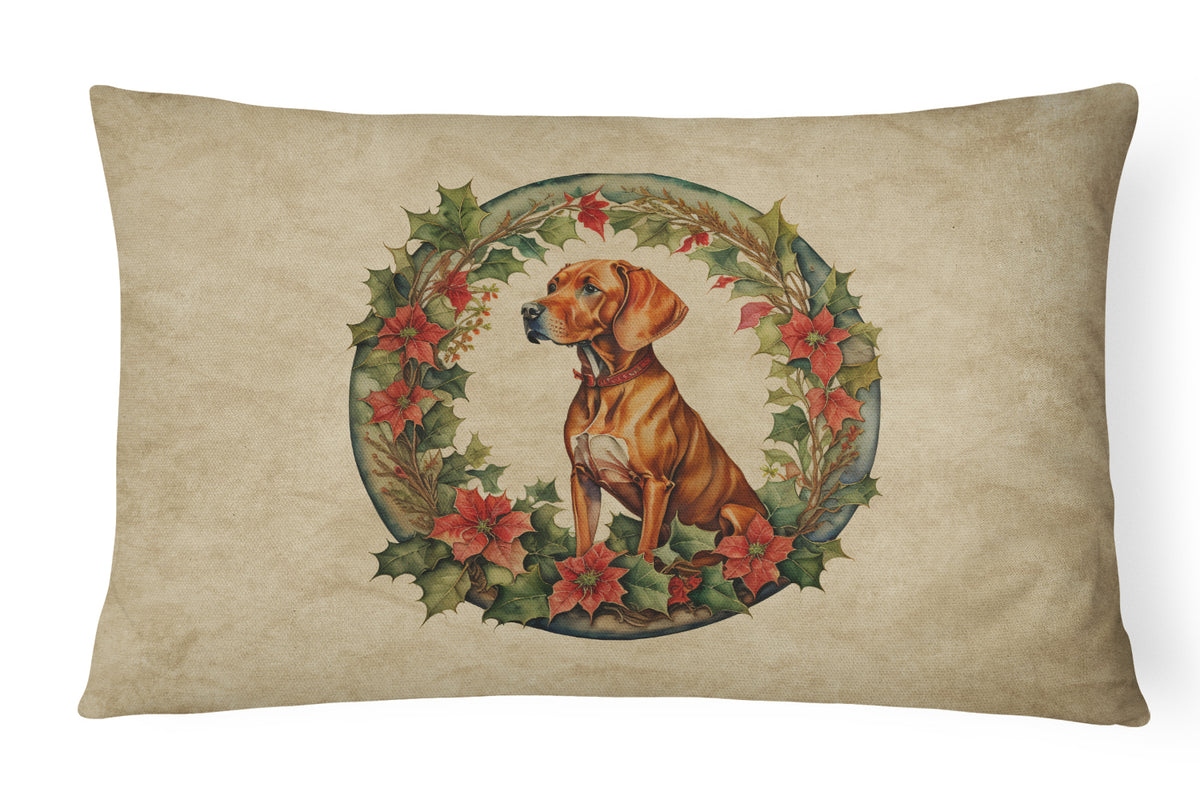 Buy this Vizsla Christmas Flowers Throw Pillow