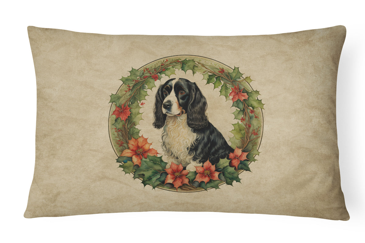 Buy this Welsh Springer Spaniel Christmas Flowers Throw Pillow