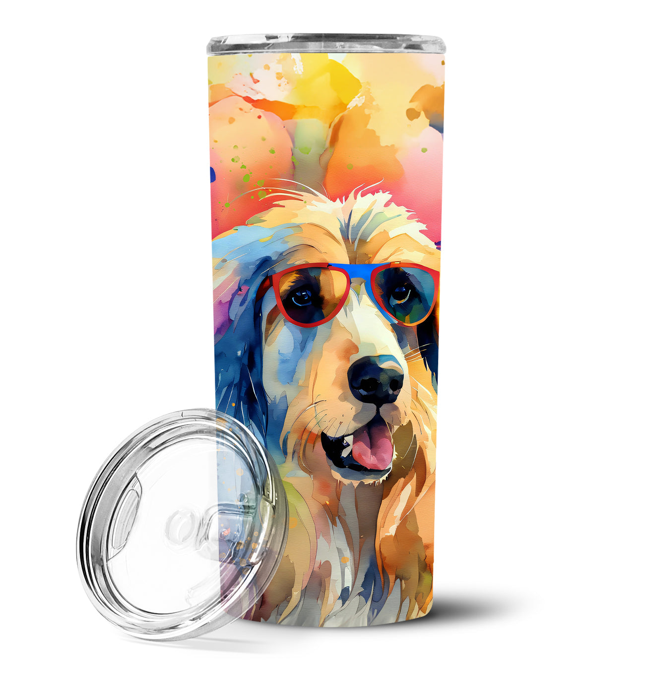 Buy this Afghan Hound Hippie Dawg Stainless Steel Skinny Tumbler