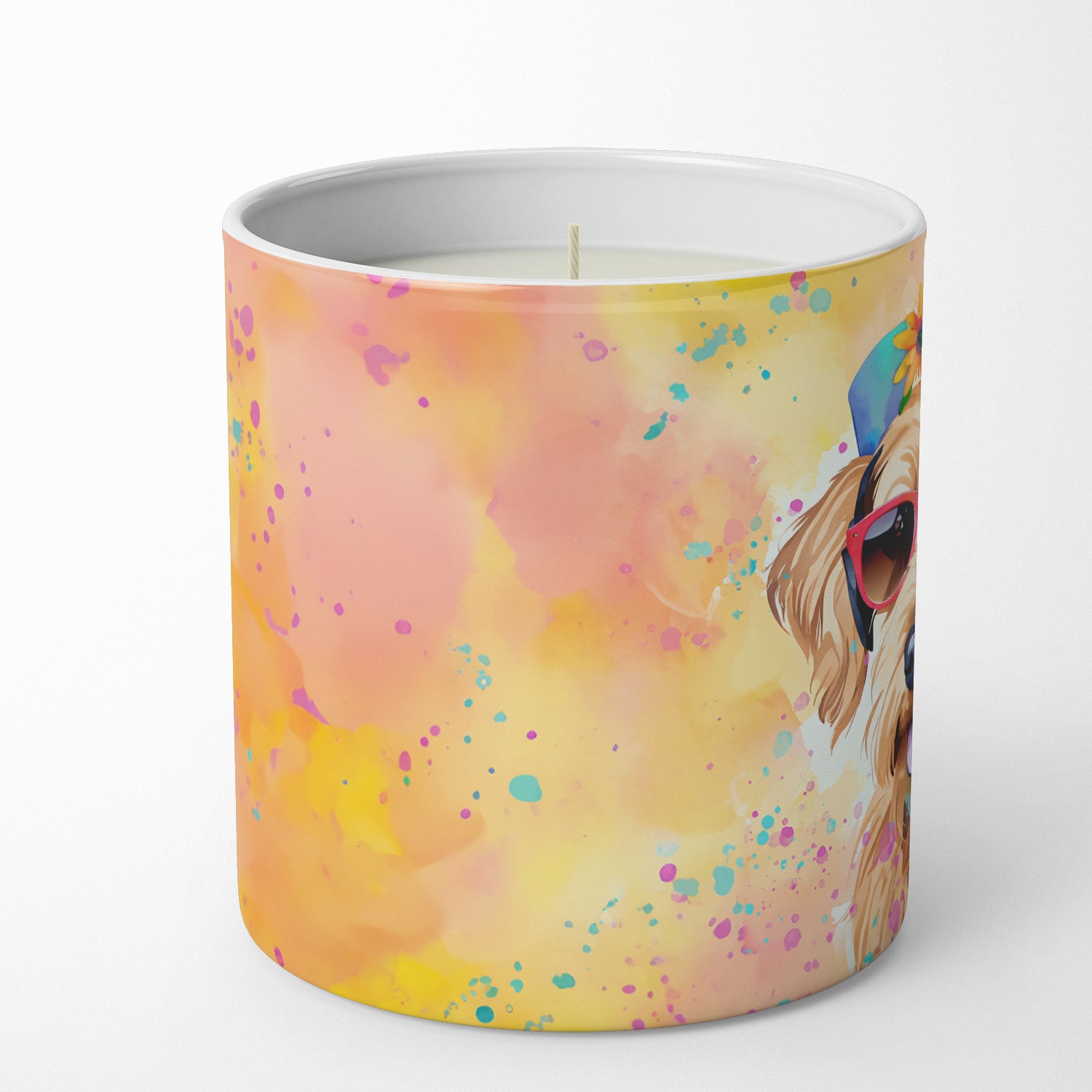 Airedale Terrier Hippie Dawg Decorative Soy Candle