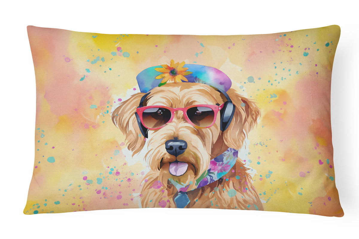 Buy this Airedale Terrier Hippie Dawg Fabric Decorative Pillow