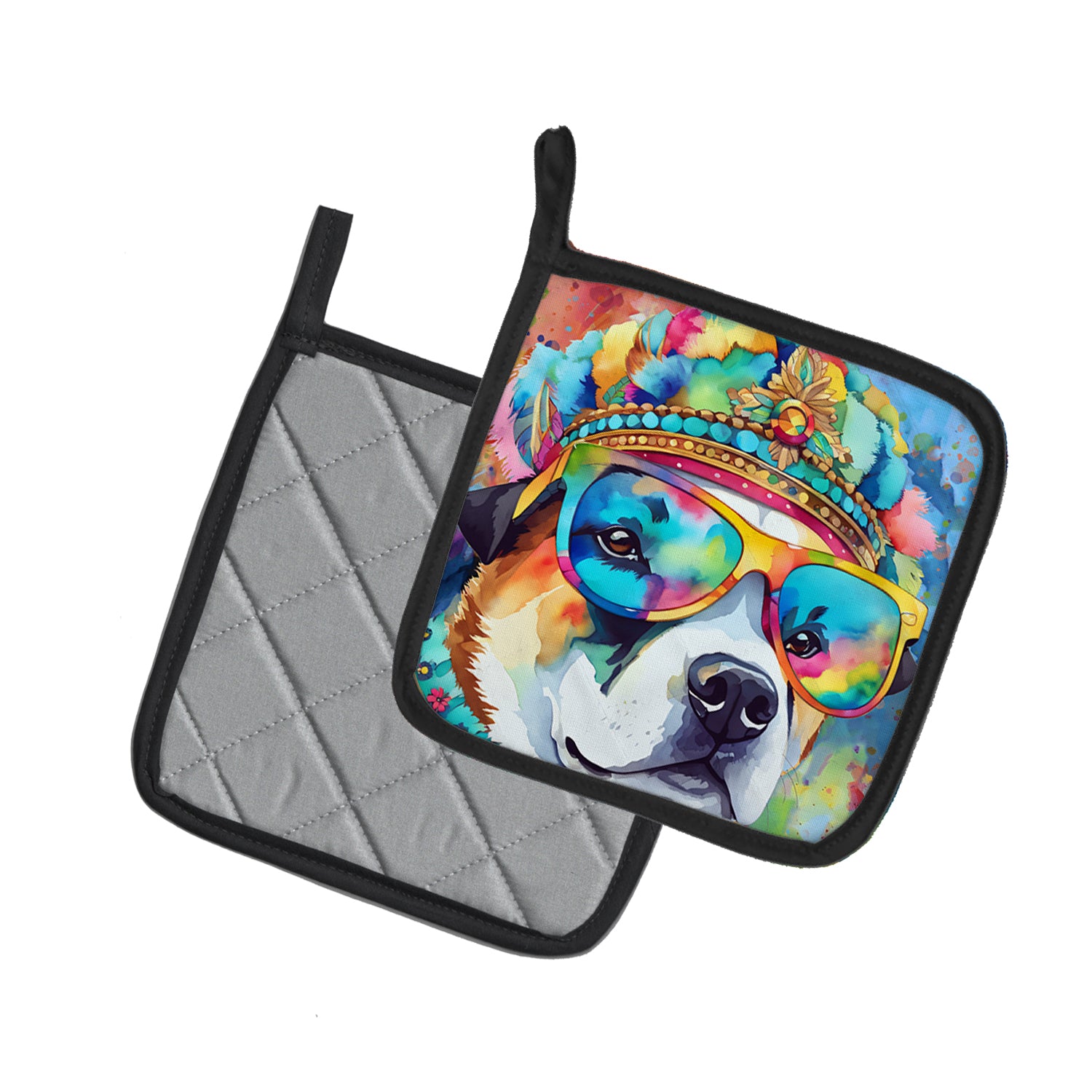 Buy this Akita Hippie Dawg Pair of Pot Holders