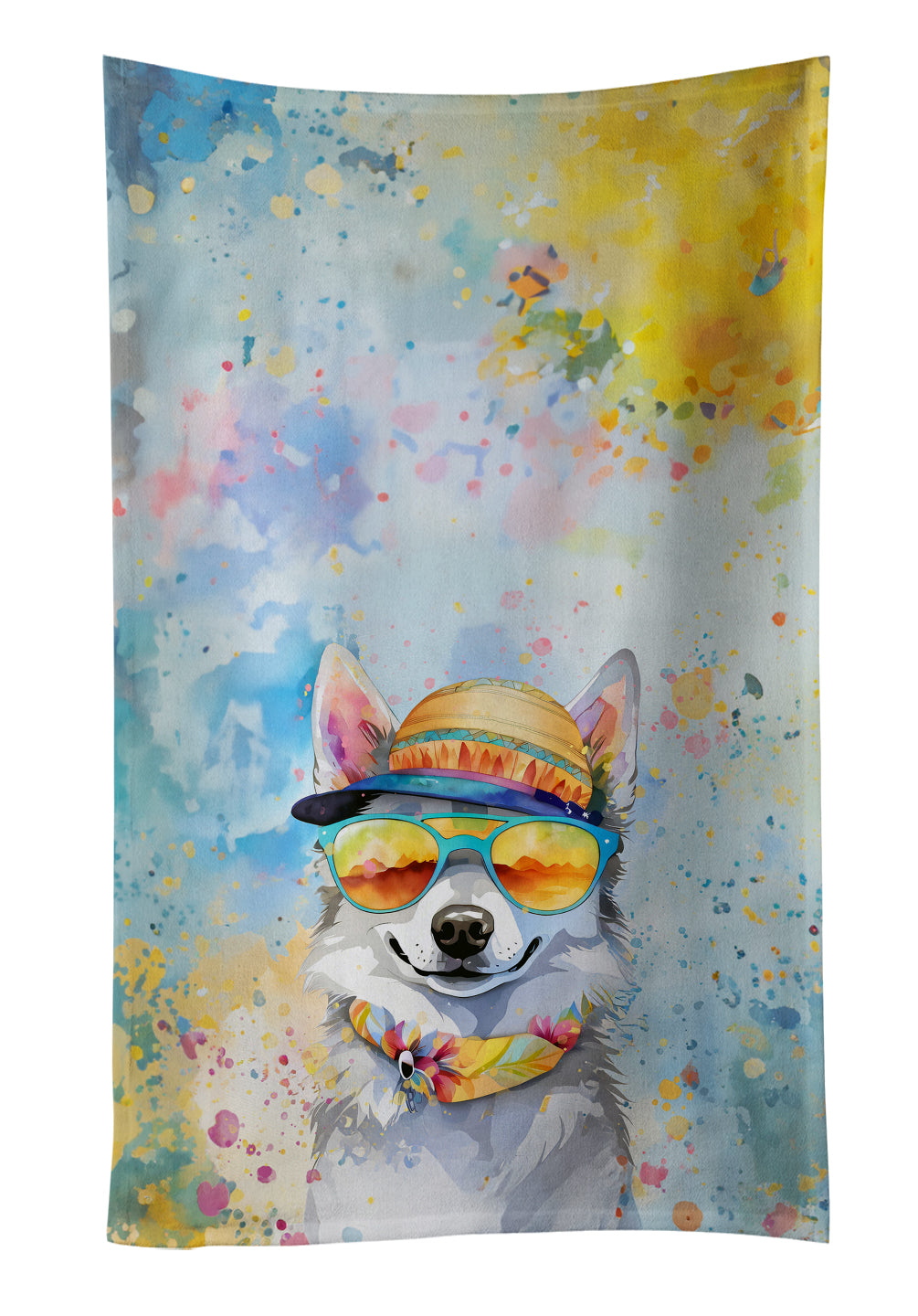 Buy this Alaskan Klee Kai Hippie Dawg Kitchen Towel