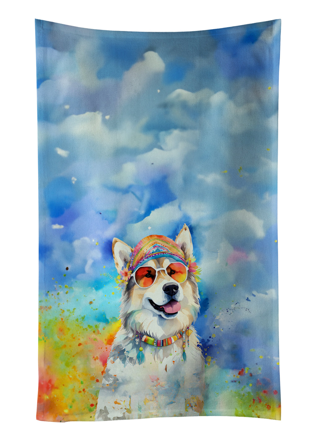 Buy this Alaskan Malamute Hippie Dawg Kitchen Towel