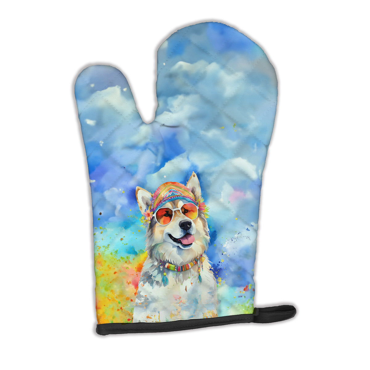 Buy this Alaskan Malamute Hippie Dawg Oven Mitt