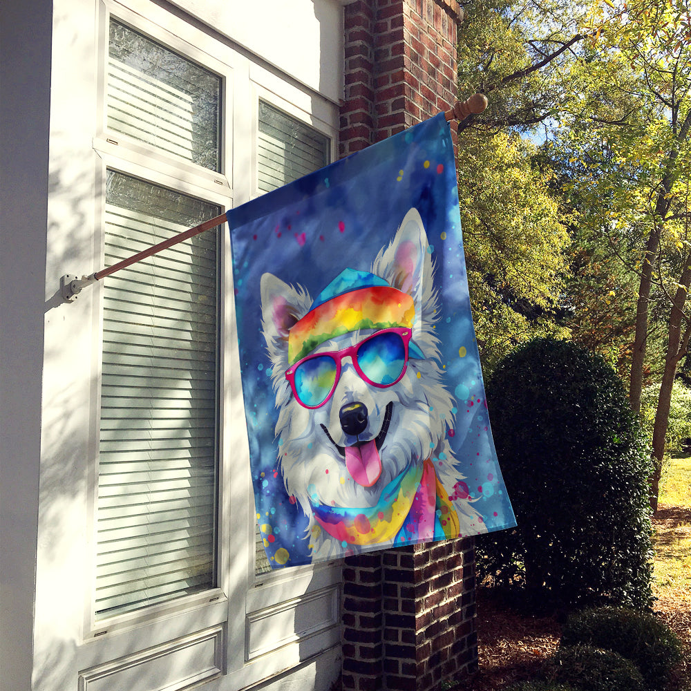 Buy this American Eskimo Hippie Dawg House Flag