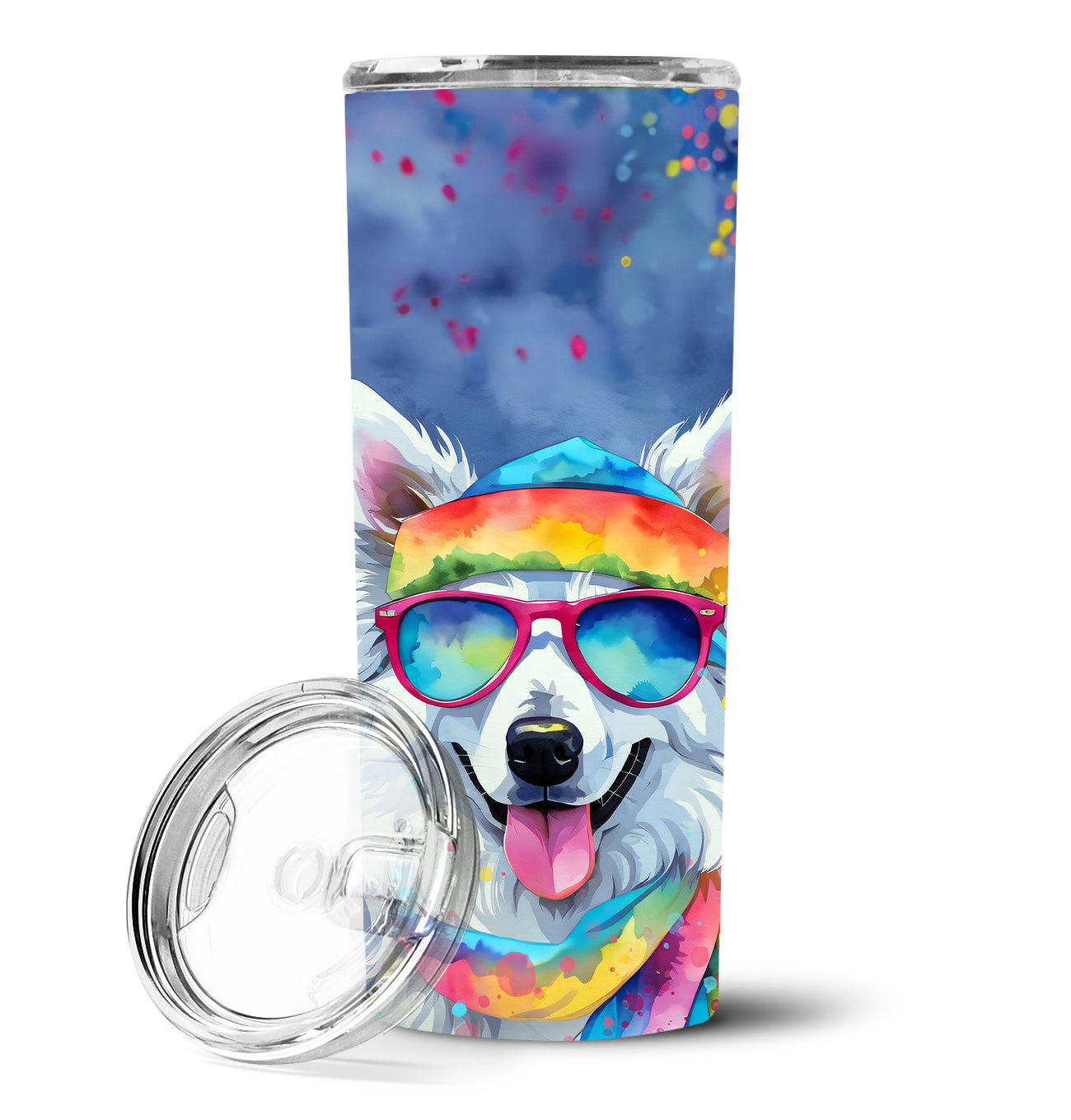 Buy this American Eskimo Hippie Dawg Stainless Steel Skinny Tumbler