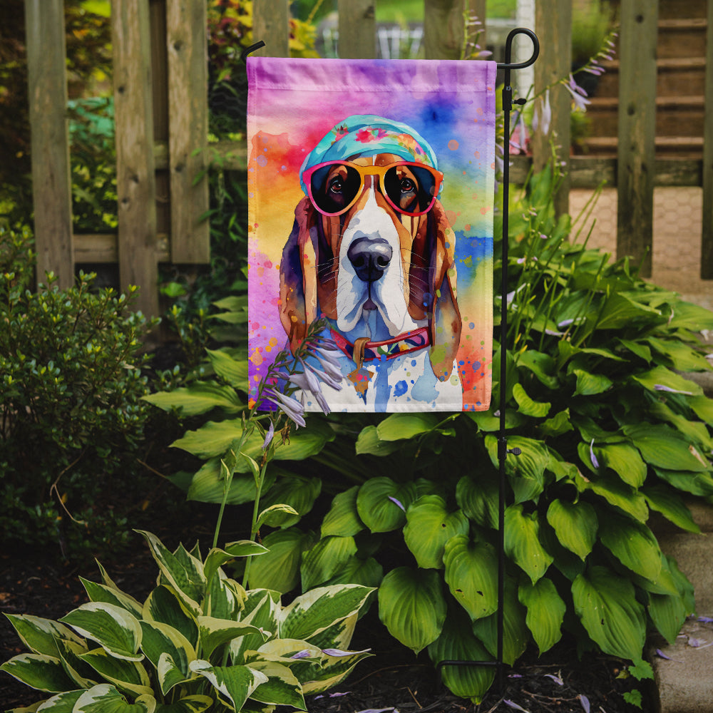 Buy this Basset Hound Hippie Dawg Garden Flag