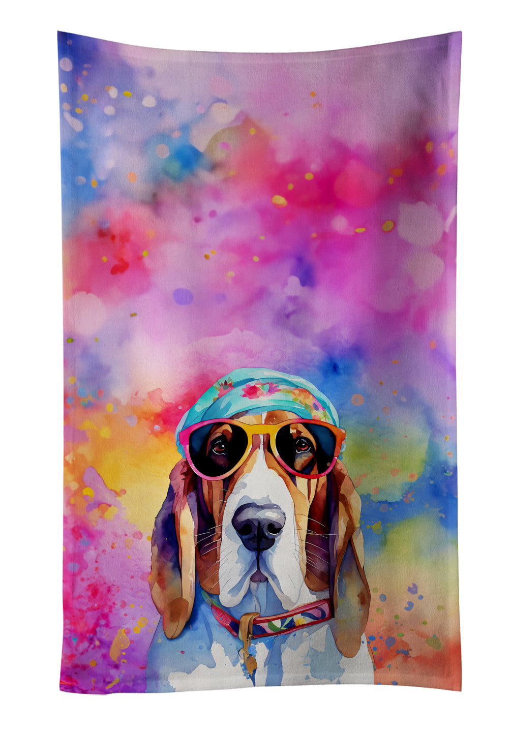 Buy this Basset Hound Hippie Dawg Kitchen Towel