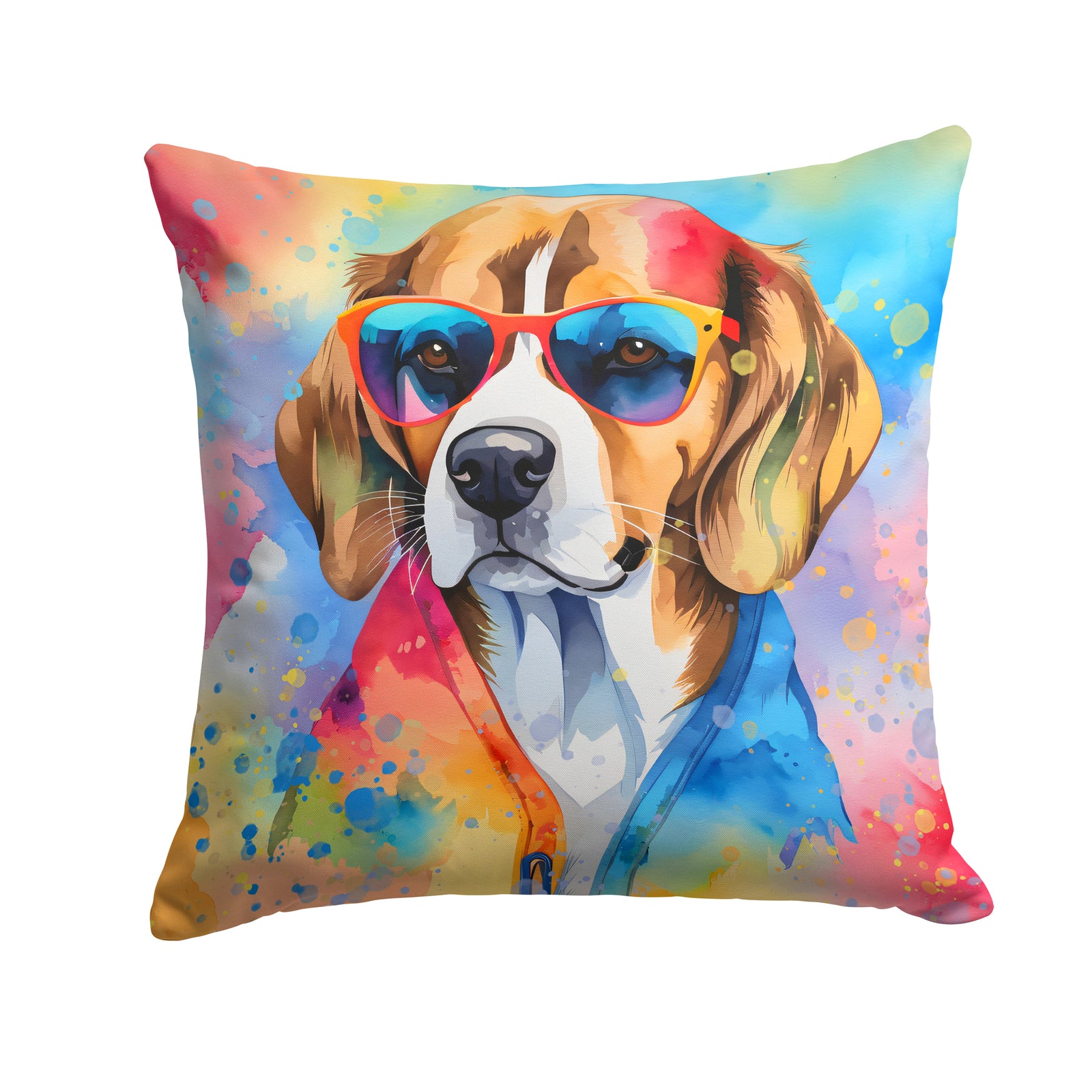 Buy this Beagle Hippie Dawg Fabric Decorative Pillow