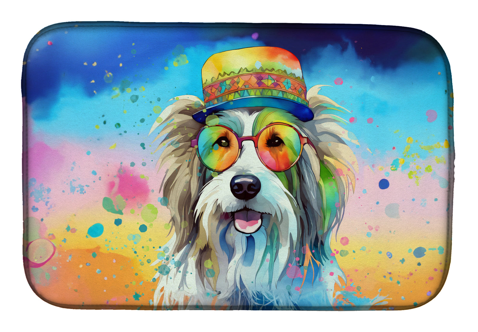 Buy this Bearded Collie Hippie Dawg Dish Drying Mat