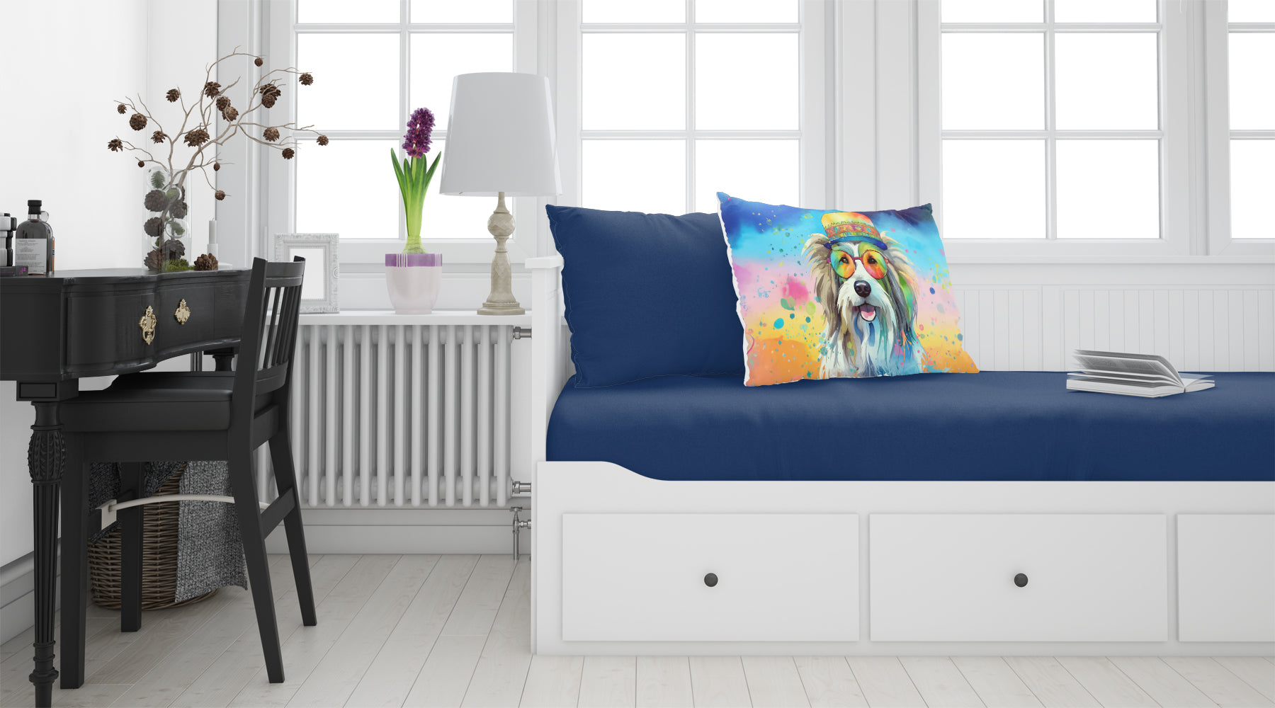 Bearded Collie Hippie Dawg Standard Pillowcase  the-store.com.