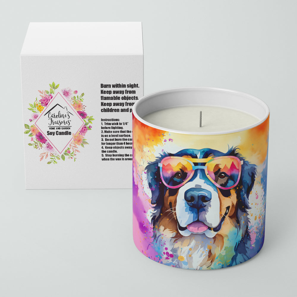 Bernese Mountain Dog Hippie Dawg Decorative Soy Candle