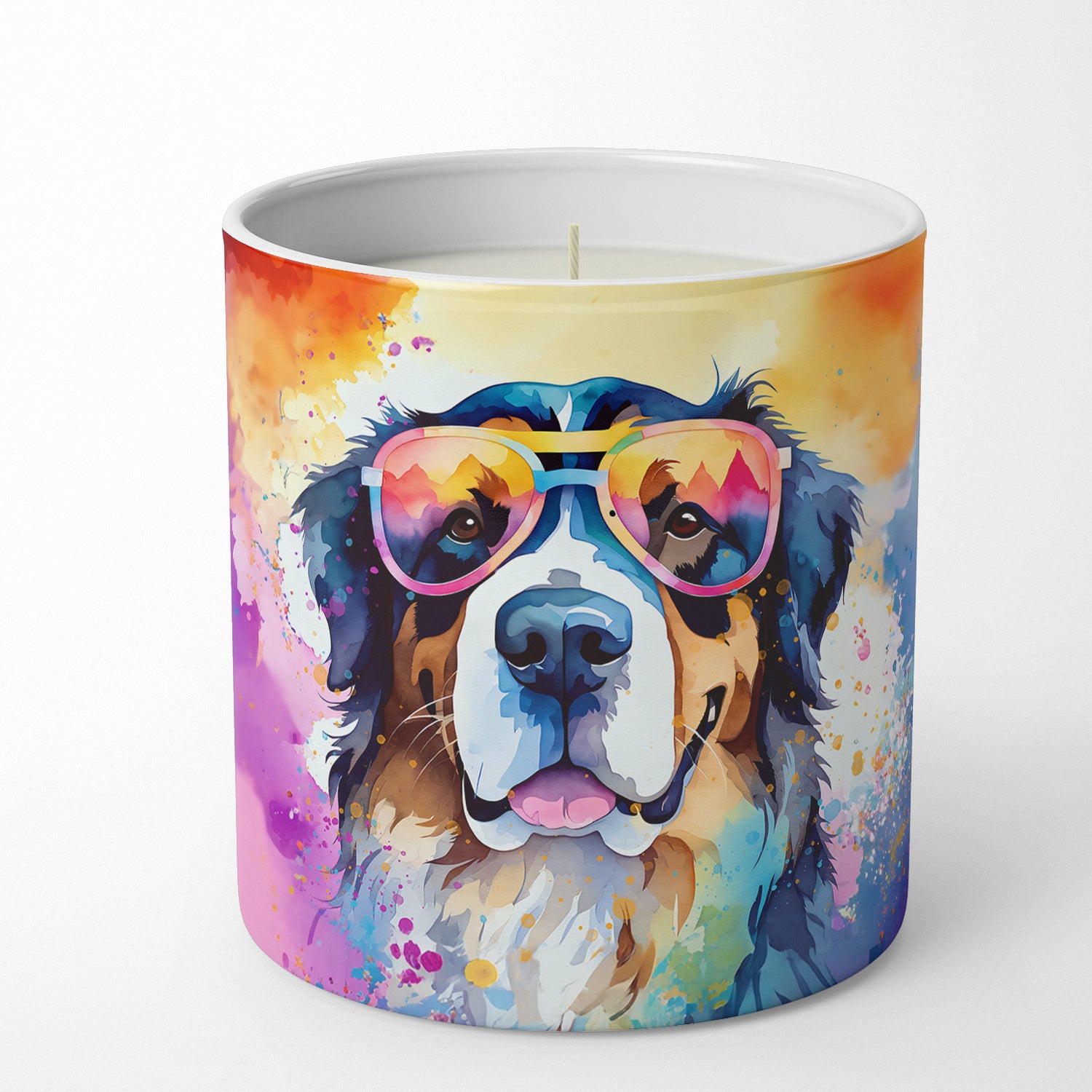 Bernese Mountain Dog Hippie Dawg Decorative Soy Candle