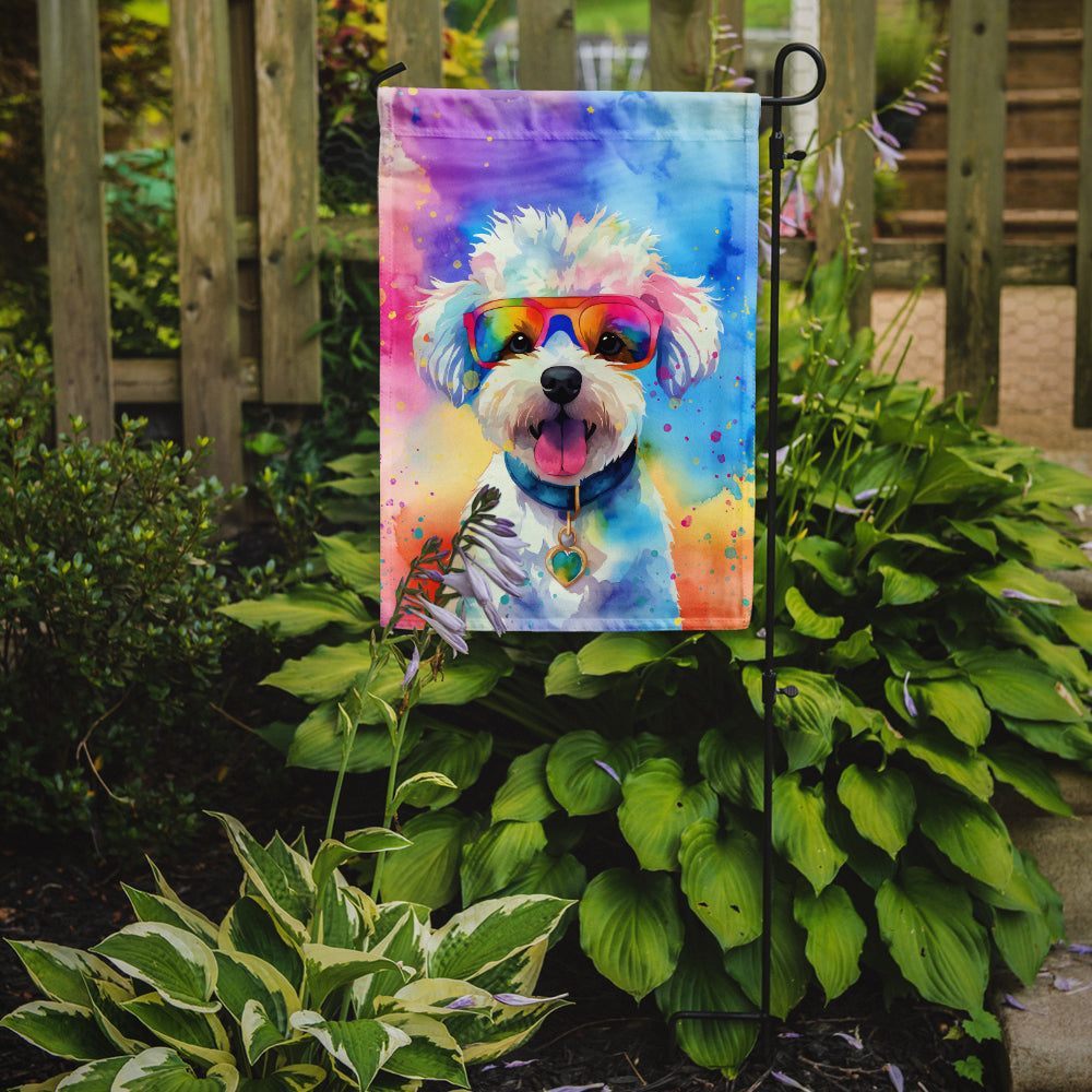 Buy this Bichon Frise Hippie Dawg Garden Flag