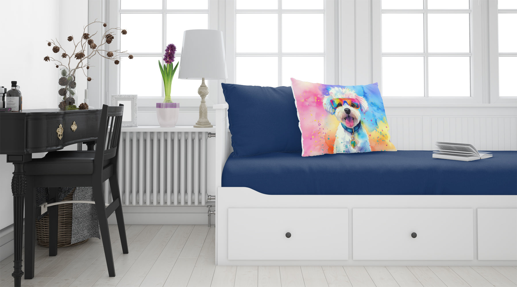 Bichon Frise Hippie Dawg Standard Pillowcase  the-store.com.