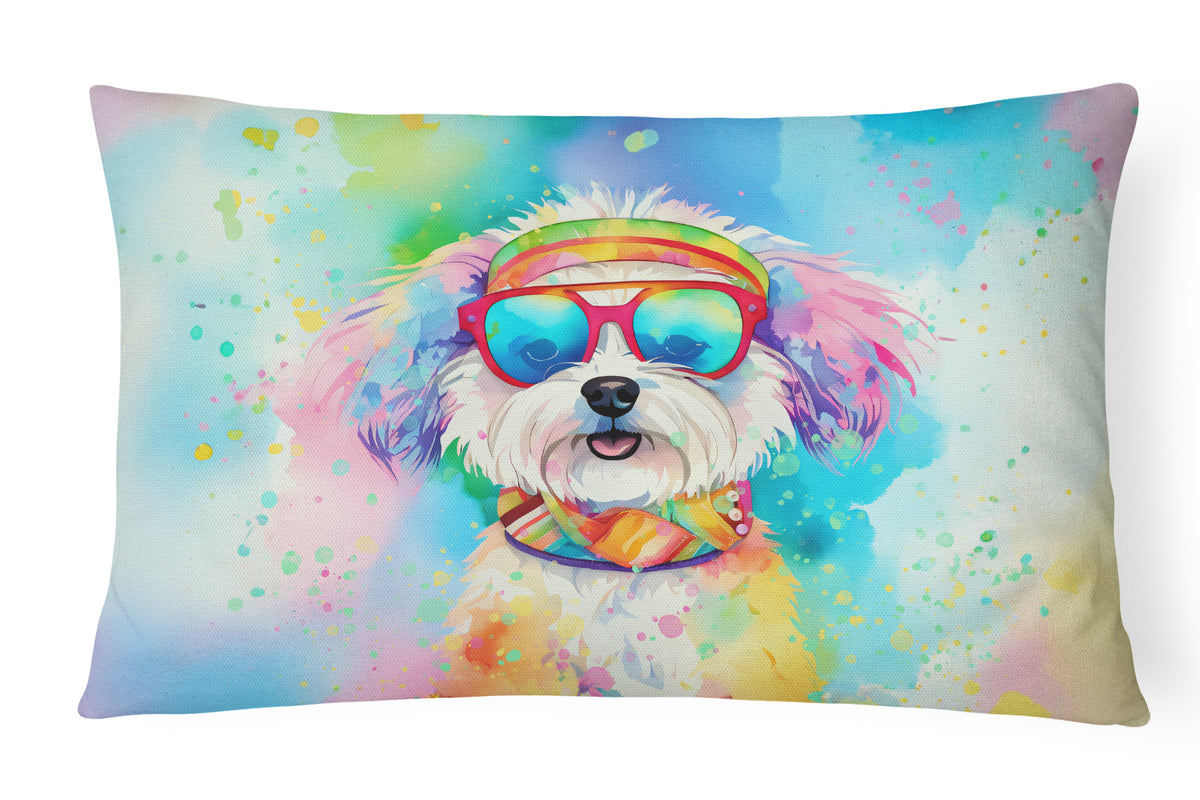 Buy this Bichon Frise Hippie Dawg Fabric Decorative Pillow