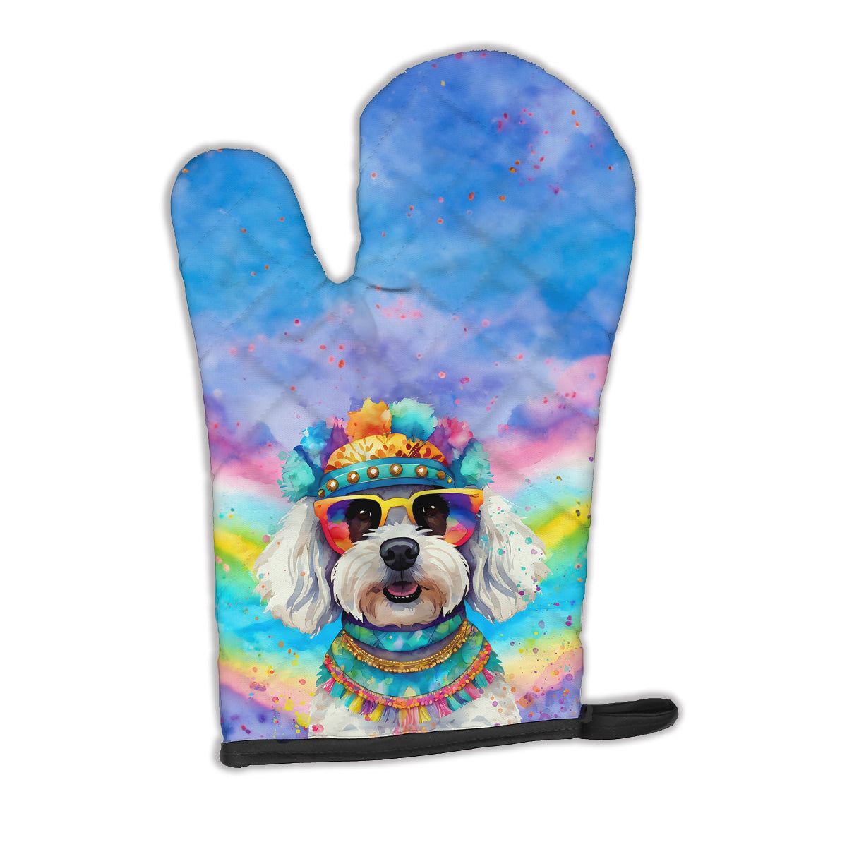 Buy this Bichon Frise Hippie Dawg Oven Mitt