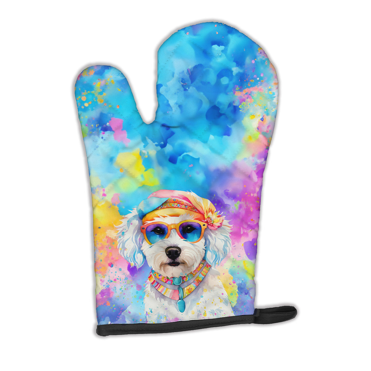 Buy this Bichon Frise Hippie Dawg Oven Mitt