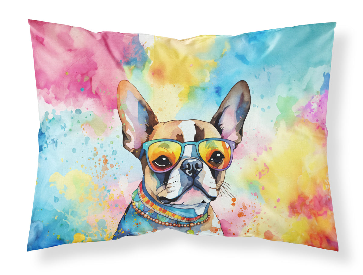 Buy this Boston Terrier Hippie Dawg Standard Pillowcase