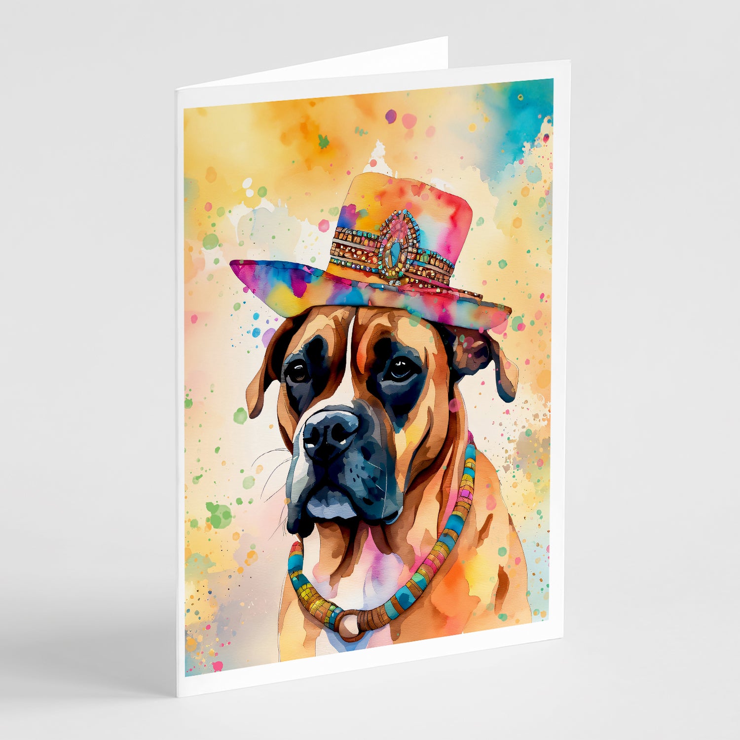 Buy this Boxer Hippie Dawg Greeting Cards Pack of 8