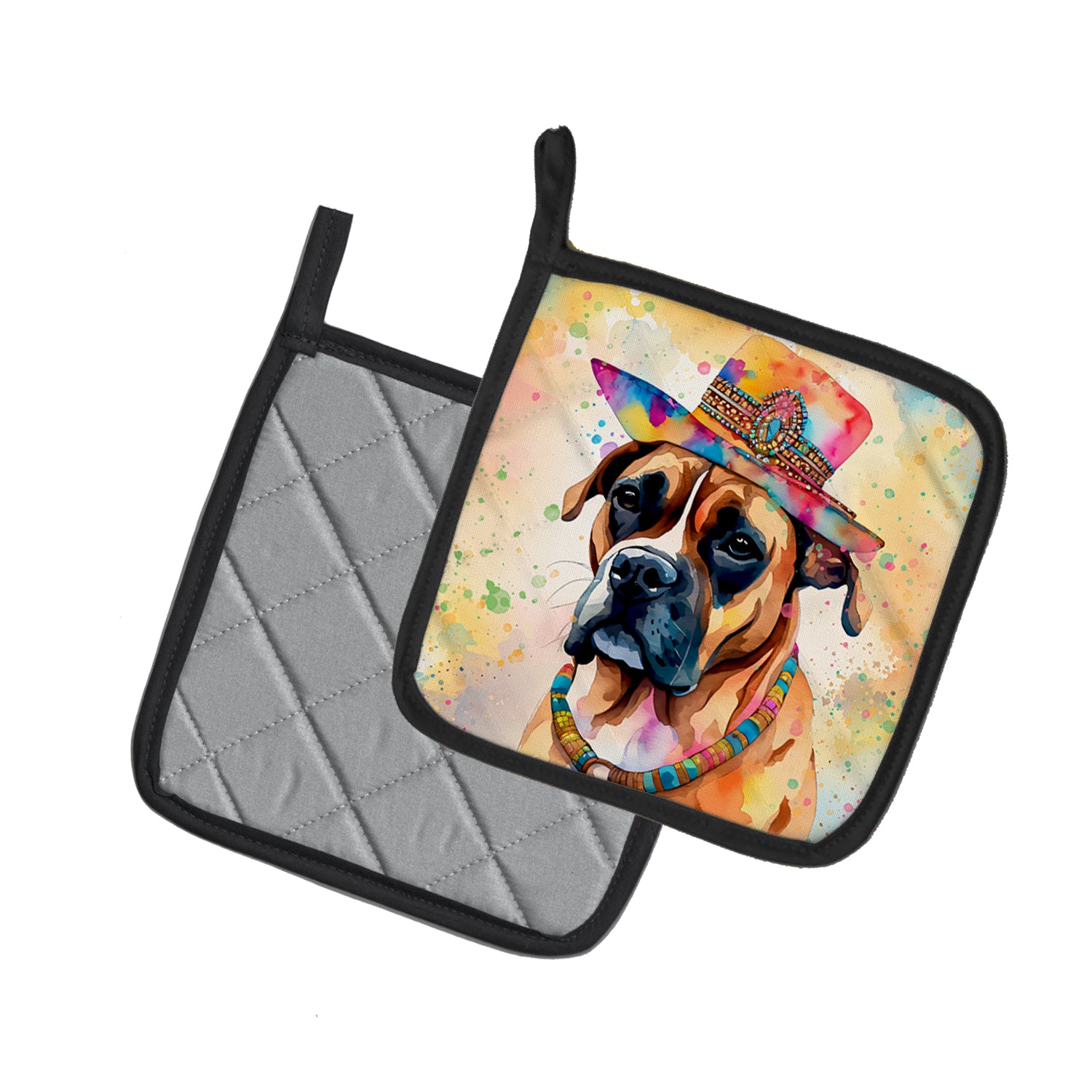 Buy this Boxer Hippie Dawg Pair of Pot Holders