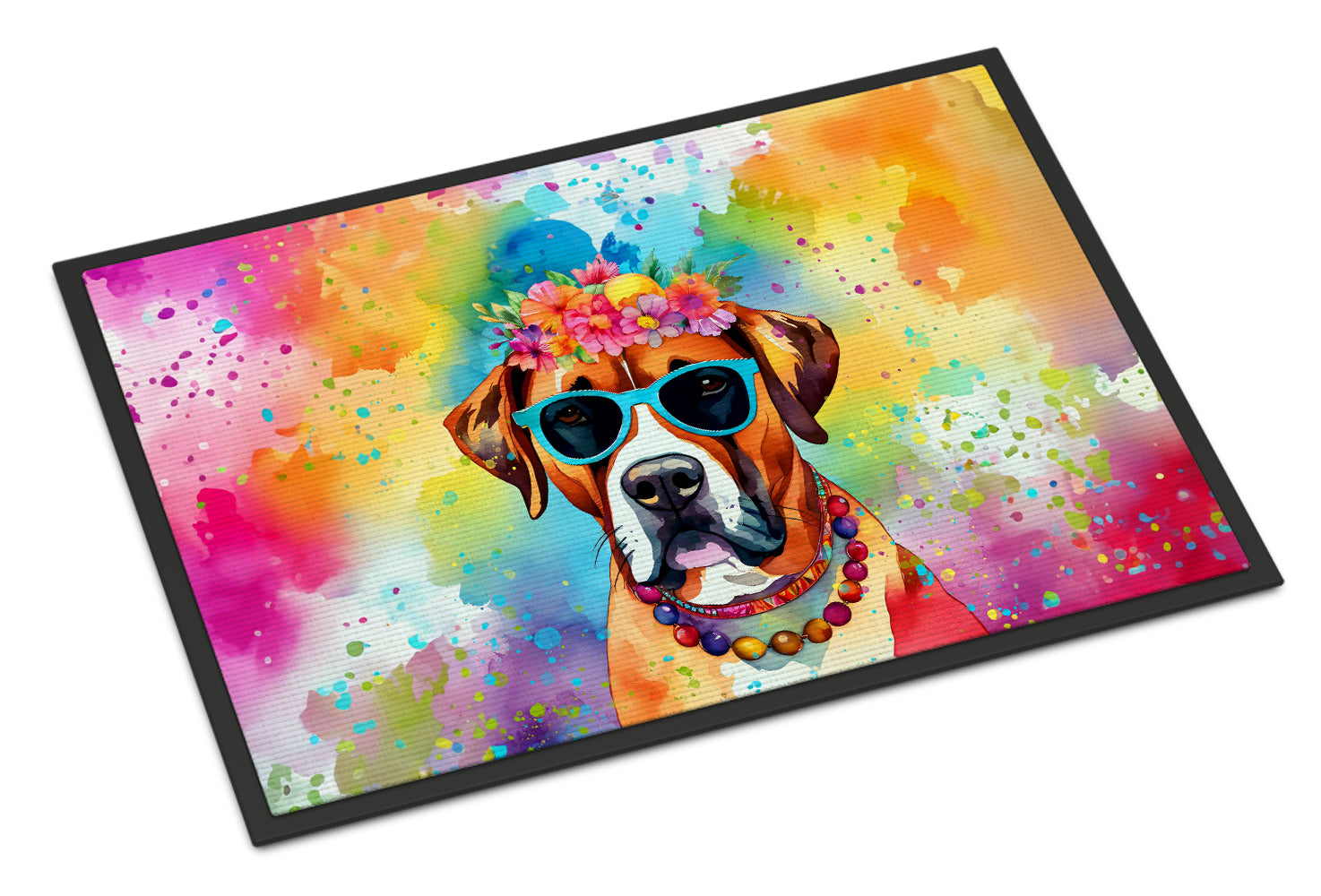 Buy this Boxer Hippie Dawg Indoor or Outdoor Mat 24x36