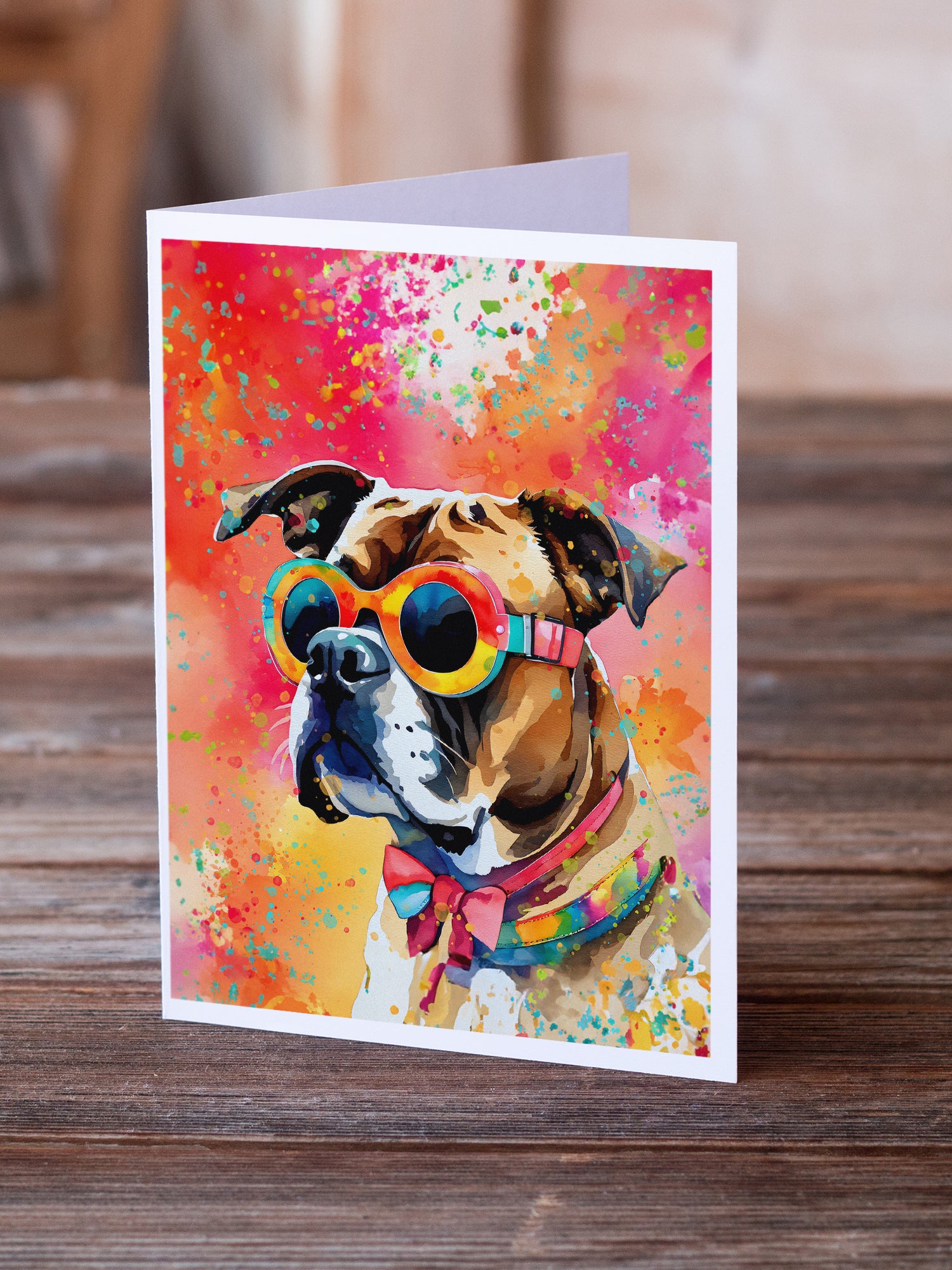 Buy this Boxer Hippie Dawg Greeting Cards Pack of 8