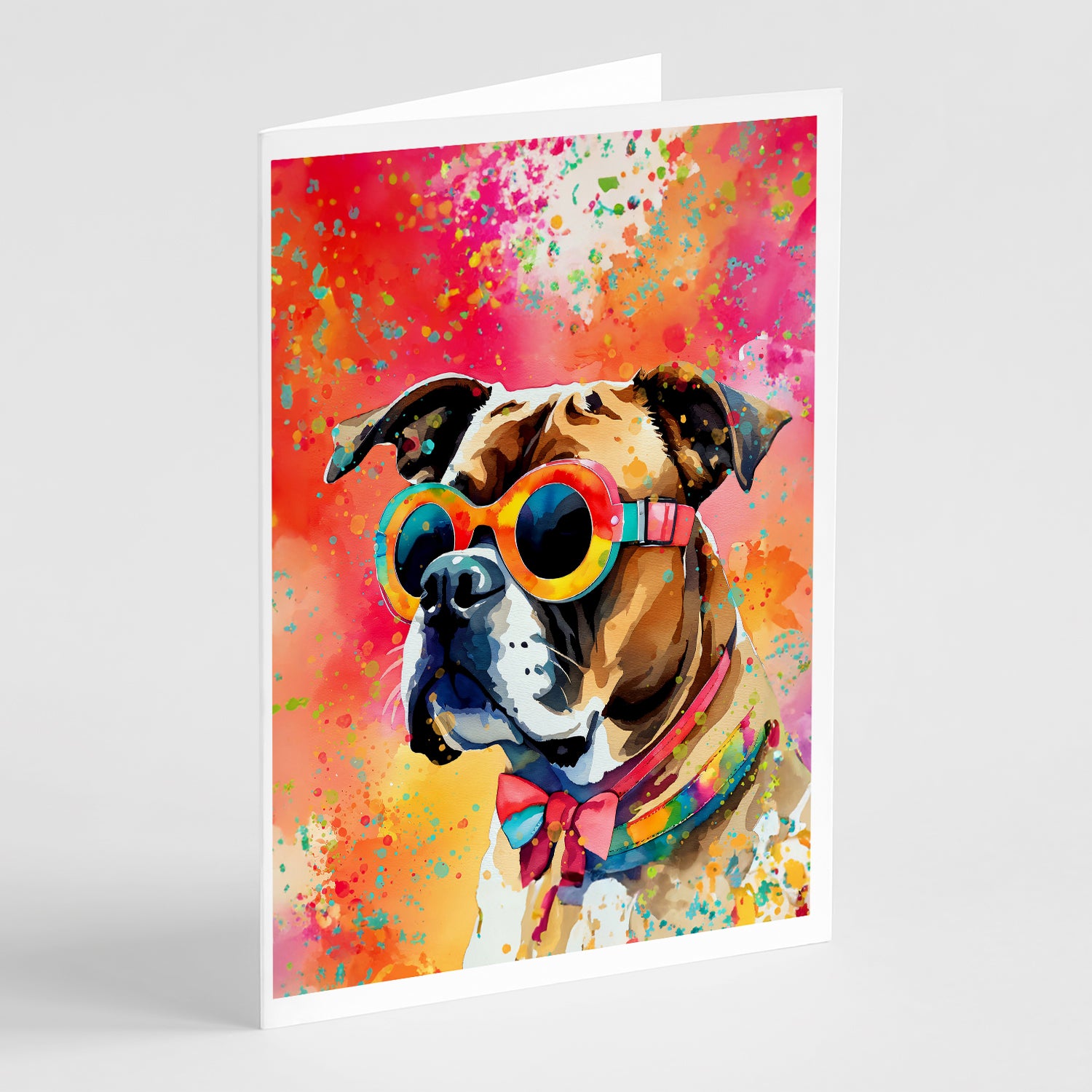 Buy this Boxer Hippie Dawg Greeting Cards Pack of 8