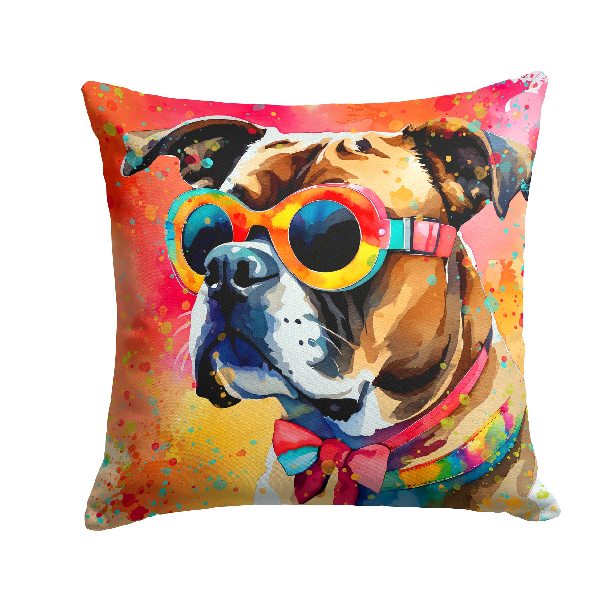 Buy this Boxer Hippie Dawg Fabric Decorative Pillow