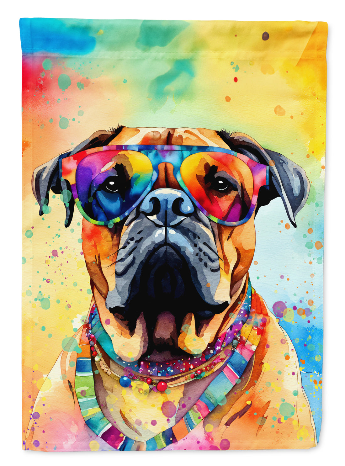 Buy this Bullmastiff Hippie Dawg Garden Flag