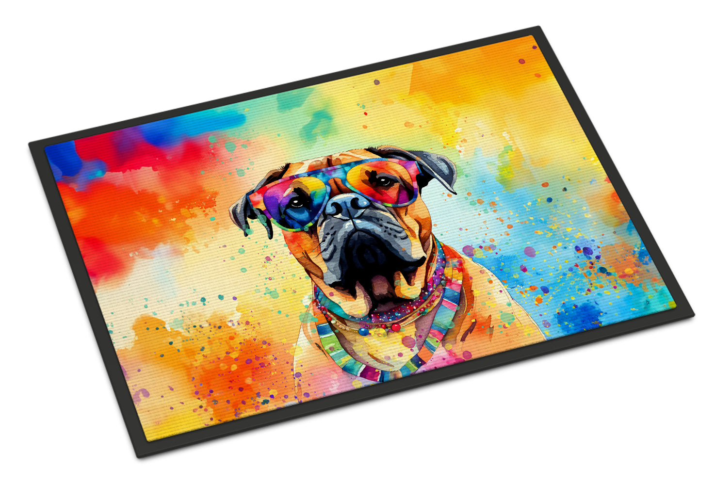 Buy this Bullmastiff Hippie Dawg Indoor or Outdoor Mat 24x36