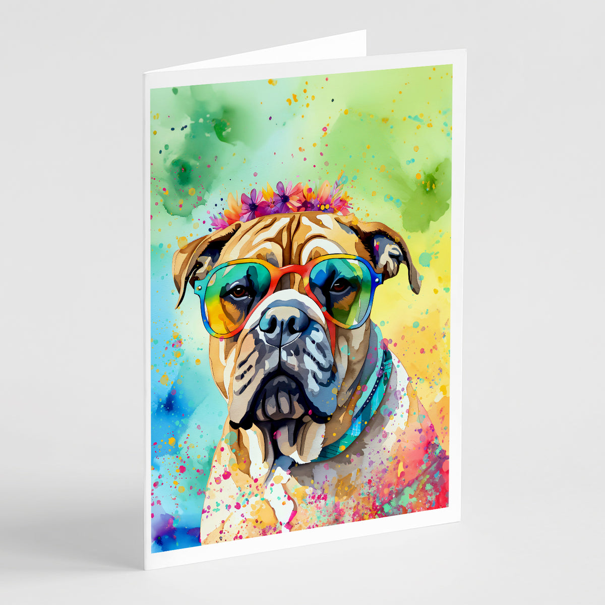 Buy this Bullmastiff Hippie Dawg Greeting Cards Pack of 8