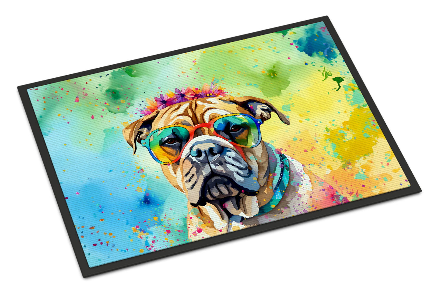 Buy this Bullmastiff Hippie Dawg Indoor or Outdoor Mat 24x36