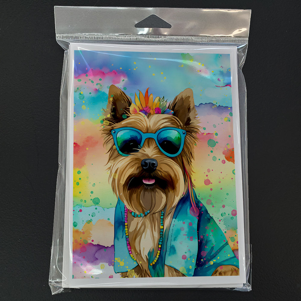 Cairn Terrier Hippie Dawg Greeting Cards Pack of 8