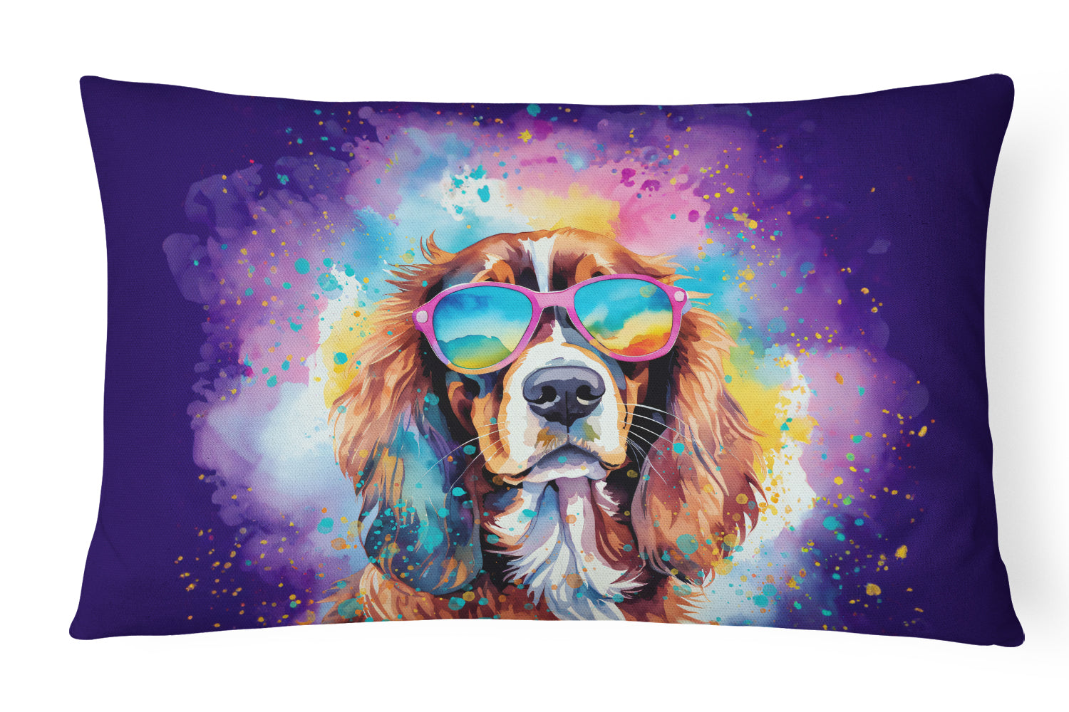 Buy this Cavalier Spaniel Hippie Dawg Fabric Decorative Pillow