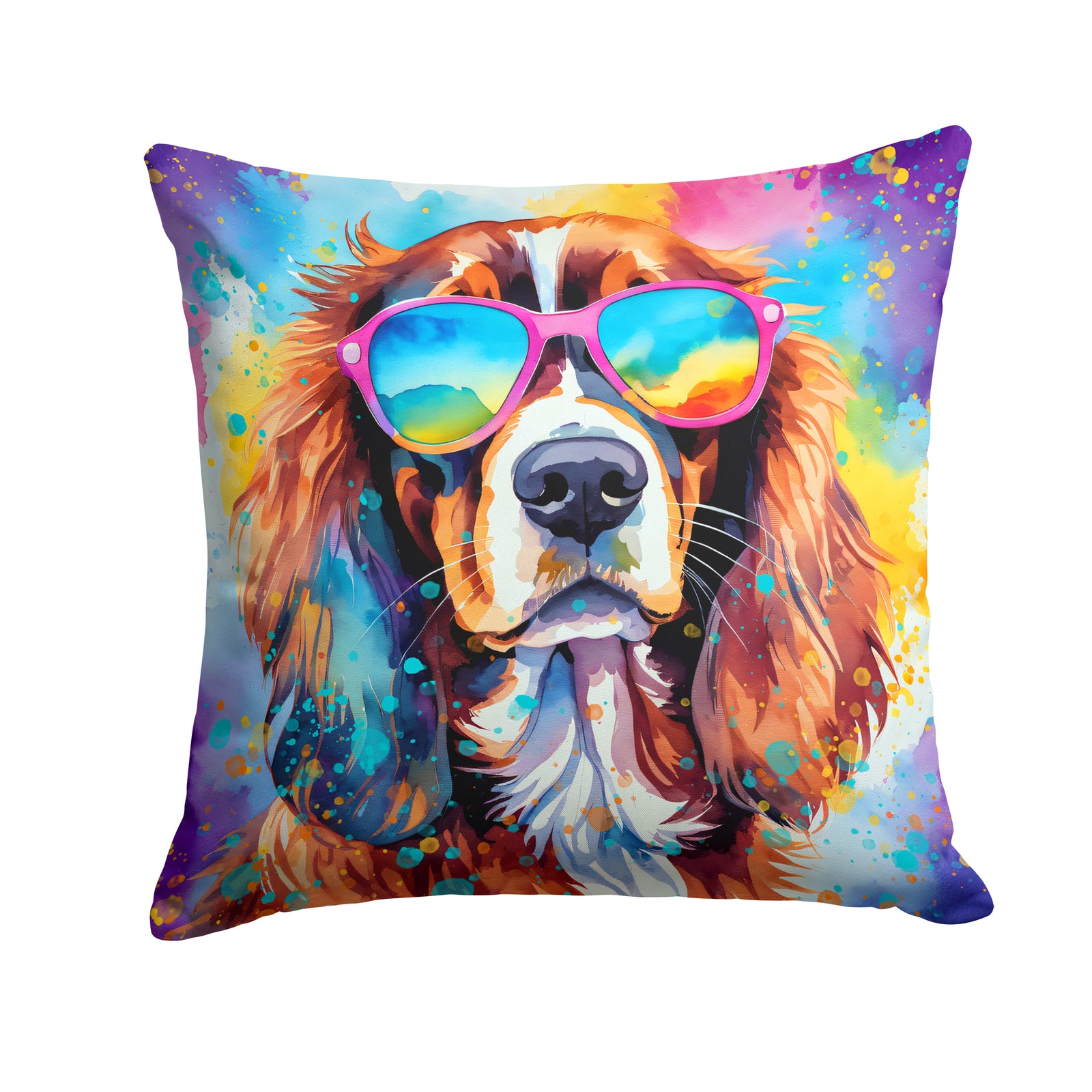 Buy this Cavalier Spaniel Hippie Dawg Fabric Decorative Pillow