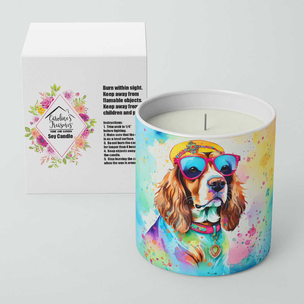 Cavalier Spaniel Hippie Dawg Decorative Soy Candle