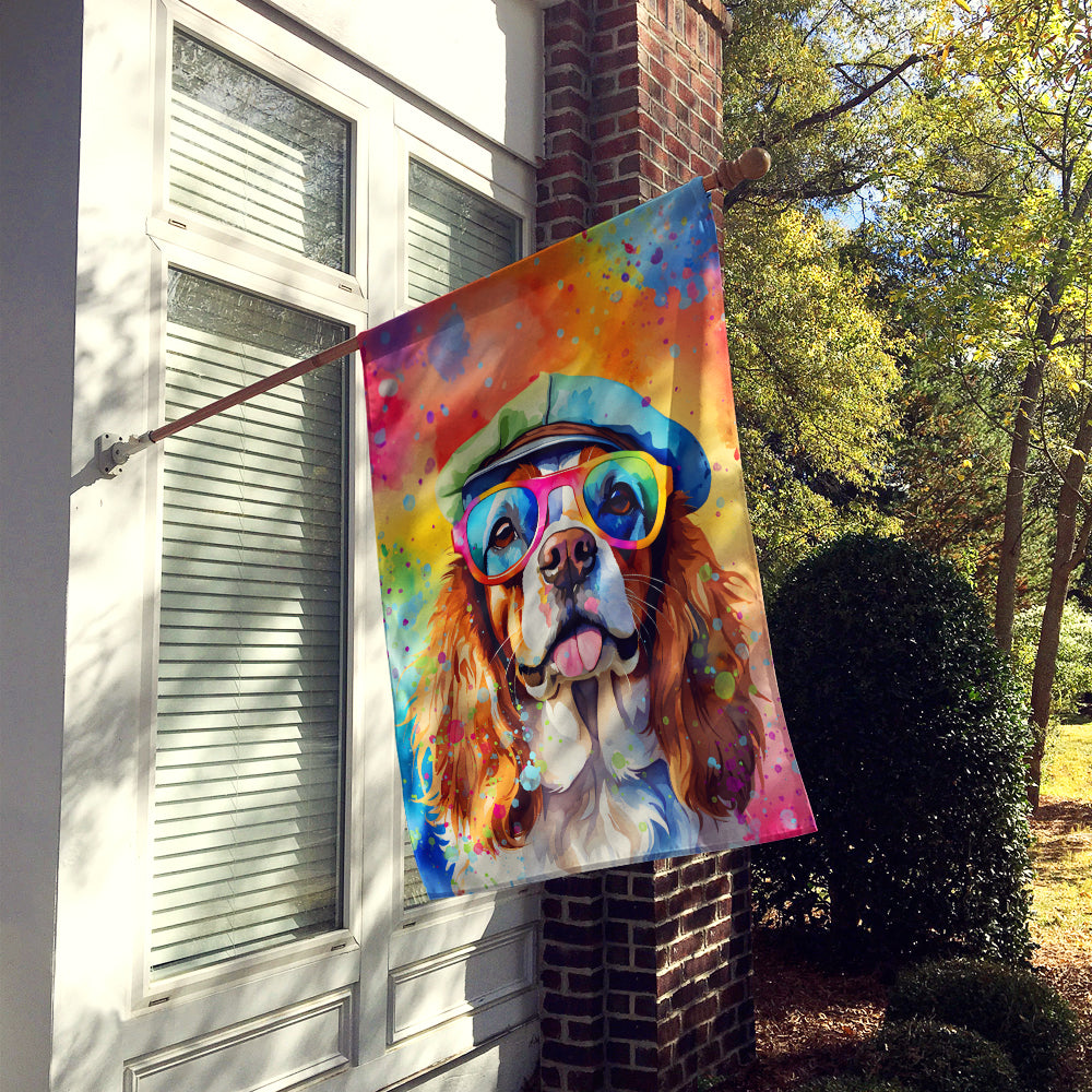 Buy this Cavalier Spaniel Hippie Dawg House Flag