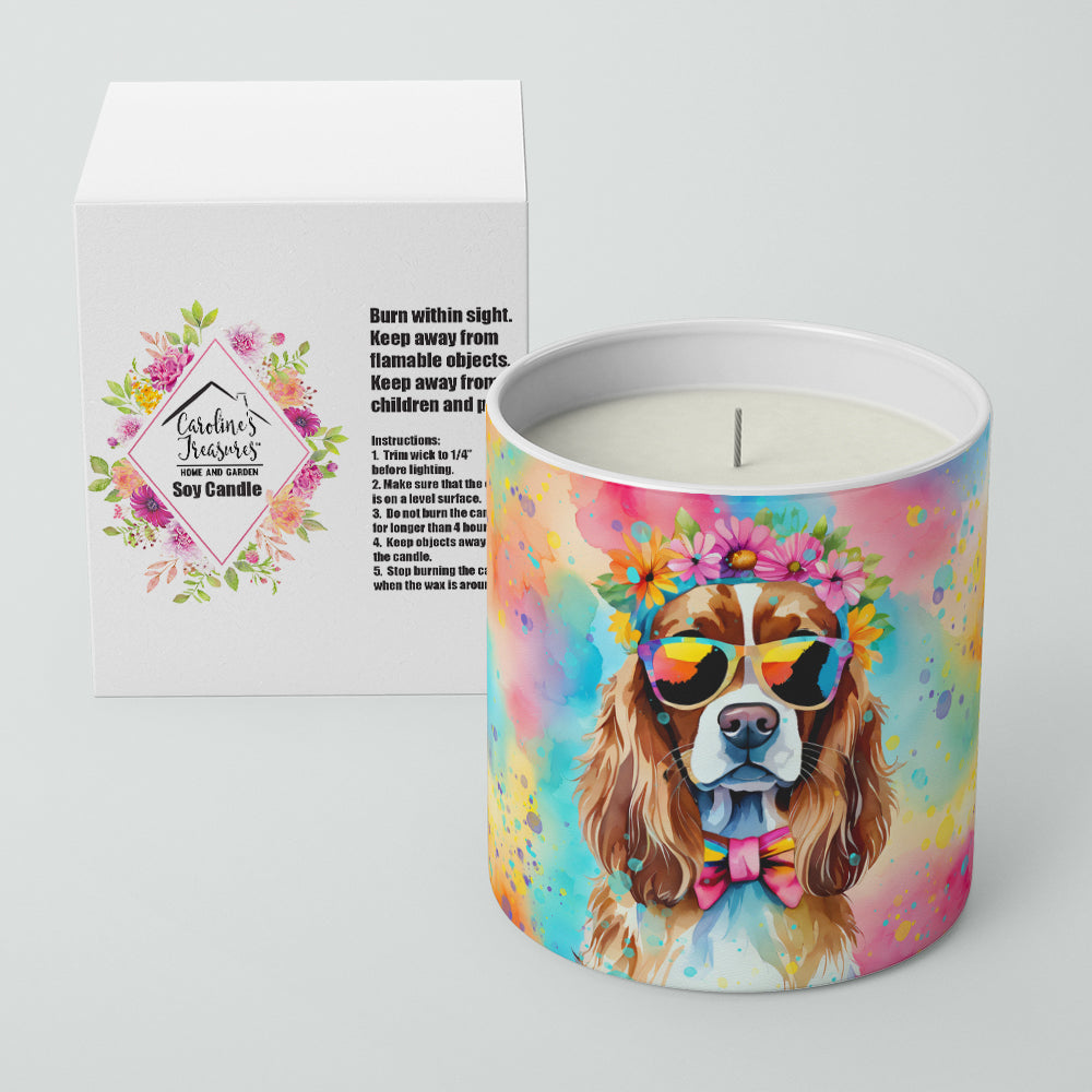 Cavalier Spaniel Hippie Dawg Decorative Soy Candle