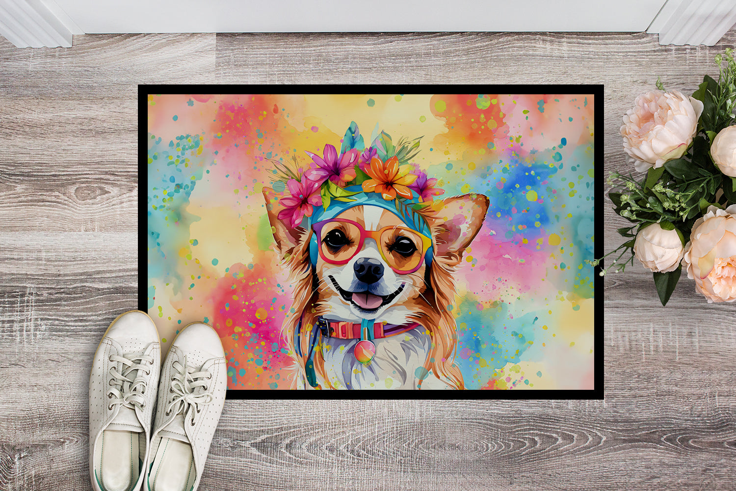 Buy this Chihuahua Hippie Dawg Doormat