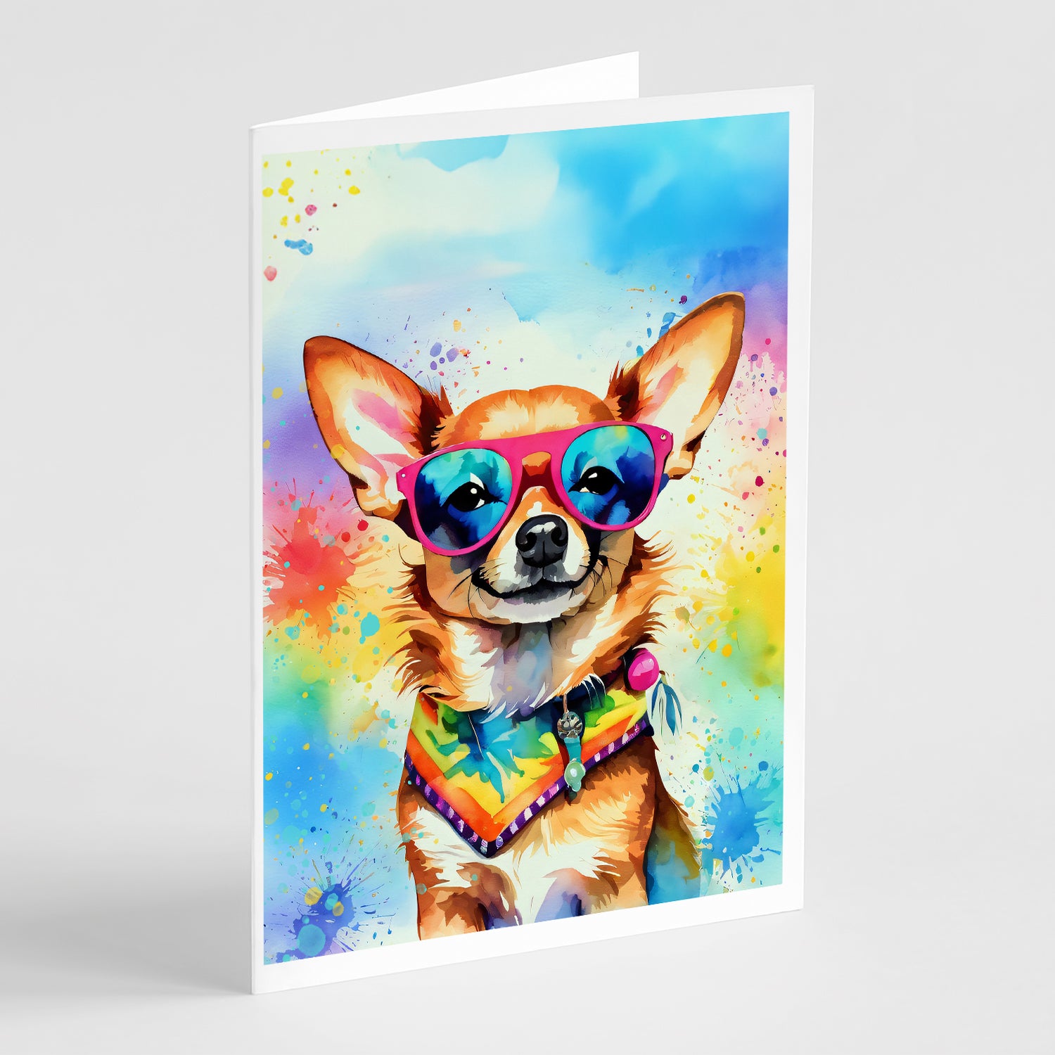 Buy this Chihuahua Hippie Dawg Greeting Cards Pack of 8