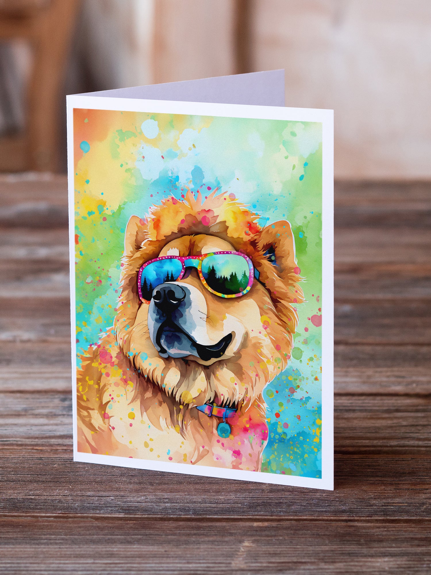 Buy this Chow Chow Hippie Dawg Greeting Cards Pack of 8