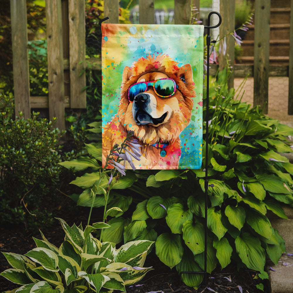 Chow Chow Hippie Dawg Garden Flag