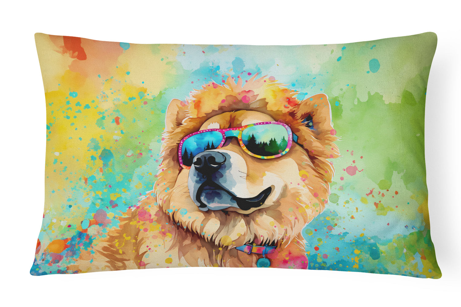 Buy this Chow Chow Hippie Dawg Fabric Decorative Pillow